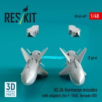Reskit RS48-607 AS.34 Kormoran missiles w/ adapters (2 pcs.) 1/48