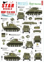 Star Decals 72-A1034 US M4A1 Sherman. 75th-D-Day-Special.Normandy and France in 1944.3rd Armored Division, 66th Armored Regiment, 70th Tank Battalion, 741st Tank Battalion 1/72