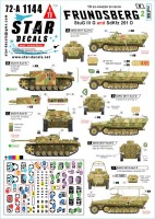 Star Decals 72-A1144 Frundsberg # 2.10. SS-Panzer Division.Sturmgeschutz/StuG.III Ausf.G and Sd.Kfz.251/1 Ausf.D, Sd.Kfz.251/3 Ausf.D, Sd.Kfz.251/9 Ausf.D 1/72