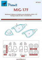 Peewit M72225 1/72 Canopy mask MiG-17F (AIRFIX)