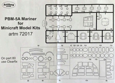 Fly model M7217 Masks for PBM-5A Mariner (MINICRAFT) 1/72