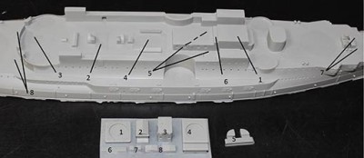 Combrig RP3505 Knyaz Suvorov/Slava WATERLINE Hull 1/350
