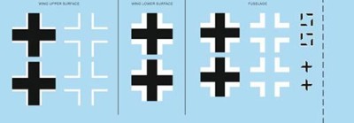 Eduard D48044 1/48 Decals Bf 109G-2 national insignia (EDU)