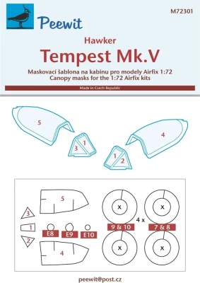 Peewit M72301 Canopy mask Tempest (AIRFIX) 1/72