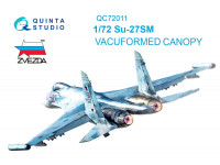 Quinta studio QC72011 Су-27СМ (для модели фирмы Звезда) Набор остекления для модели 1/72
