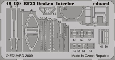 Eduard 49480 RF-35 Draken interior S.A. HAS