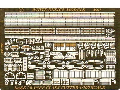 White Ensign Models PE 0781 LAKE CUTTER/BANFF ESCORT SLOOP *NO instructions..parts list only* 1/700