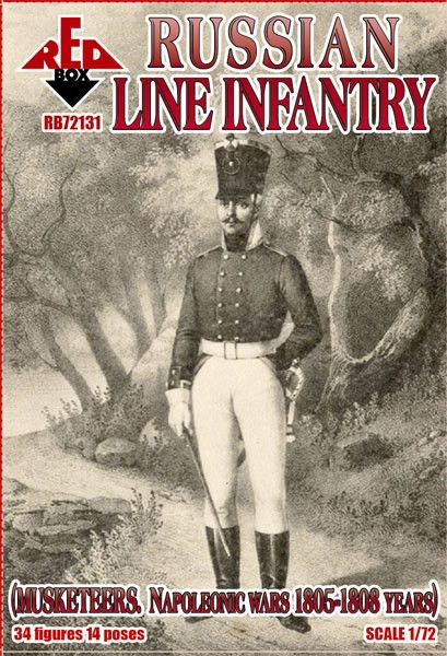 Red Box 72131 Napoleonic Russian Line Infantry (Musketeers) 1805-1808 1/72