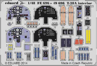 Eduard 49696 1/48 Фототравление для T-38A S. A.