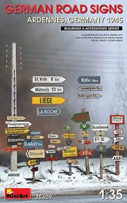 Miniart 35609 1/35 German Road Signs (Ardennes, Germany 1945)