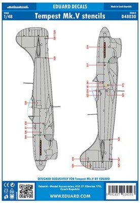Eduard D48030 Tempest Mk.V stencils 1/48