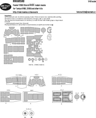 New Ware M1340 Mask Fi 156C Storch BASIC (TAM) 1/48