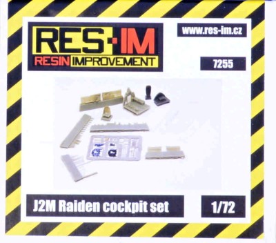 Res-Im 7255 Mitsubishi J2M Raiden cockpit set (HAS) 1/72
