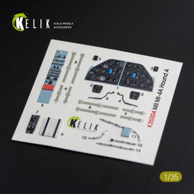 Reskit K35004 MI-4 interior 3D decals for Trumpeter kit 1/35