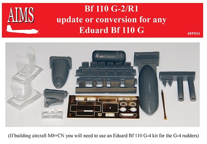 Aims AIMS48P024 Messerschmitt Bf-110G-2/R1 update or conversion for any Eduard Bf-110G 1/48