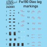 Aims AIMS24D001 Focke-Wulf Fw-190A-5/Fw-190A-6 Oleo leg stencils (designed to be used with Airfix kits) 1/24