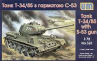 UM 328 Soviet tank T-34/85 (with S-53 gun) 1/72