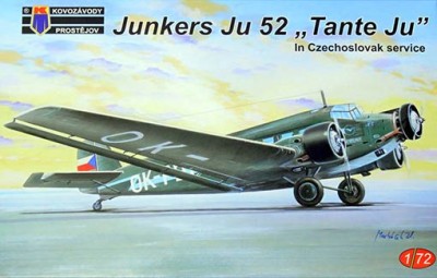 Kovozavody Prostejov 72127 Ju 52 In Czechoslovak Service (4x camo) 1/72