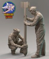 Barracuda Studios BCR24271 RAF Ground-crew Assembling Rocket 1/24