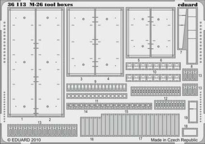 Eduard 36113 M-26 tool boxes HBS