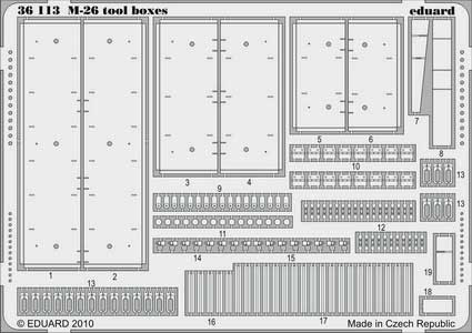 Eduard 36113 M-26 tool boxes HBS