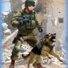 ICM 16102 Офицер подразделения K-9 IDF с собакой 1/16