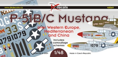 Dk Decals 48069 P-51B/C Mustang o. Western Europe (10x camo) 1/48