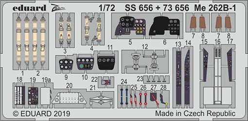 Eduard SS656 1/72 Me 262B-1 (AIRF)
