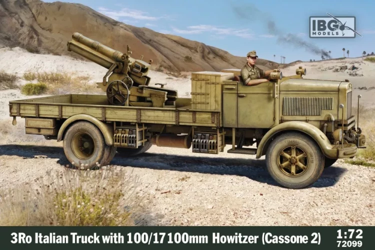 IBG Models 72099 3Ro Ital.Truck w/ 100mm Howitzer (Cassone 2) 1/72