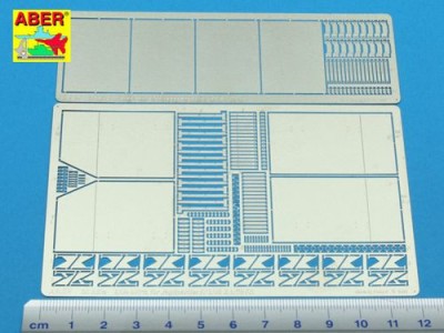 Aber 35A082 side skirts for Jagdpanzer IV L/48 and L/70 (designed to be used with Cyber-Hobby, Dragon, Italeri and Tamiya kits) 1/35