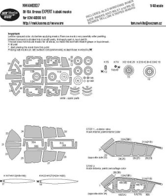 New Ware NWA-M0937 Mask OV-10A Bronco EXPERT (ICM 48300) 1/48