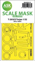Art Scale 200-M32113 North-American T-28-B/D Trojan canopy frame paint mask (outside only) 1/32