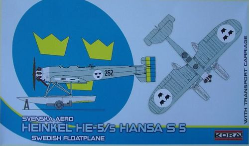 Kora Model 72186 Heinkel He-5/S Hansa S5 Swedish Floatplane 1/72