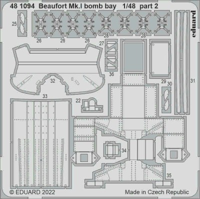 Eduard 481094 SET Beaufort Mk.I bomb bay (ICM) 1/48