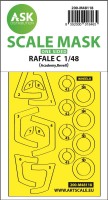 Art Scale 200-M48118 Dassault Rafale C wheels and canopy frame paint mask (outside only) 1/48
