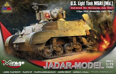 Mirage 726086 1/72 US Light Tank M5A1 (mid), Normandy 1944 1:72