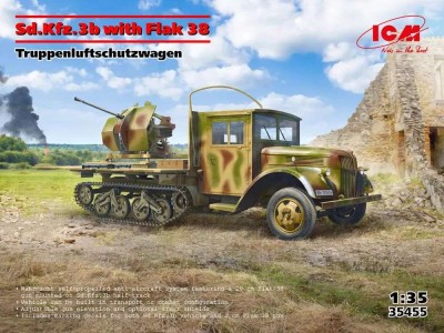 ICM 35455 Sd.Kfz.3b with Flak 38 AA Gun 1/35