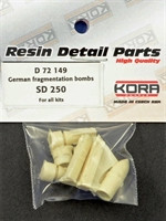 Kora Model D72149 German fragmentation bombs SD 250 (2 pcs.) 1/72