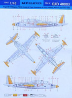 Kuivalainen KPED48003 1/48 Decals Fouga CM.170 Magister Finnish A.F.