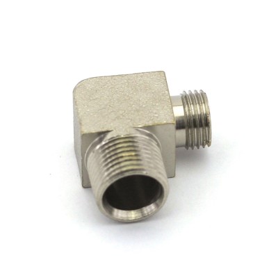 Jas 8106 Переходник штуцер 1/8&quot; - штуцер M12x1, Г-образный, (головка компрессора 1203 - трубка на ресивер)