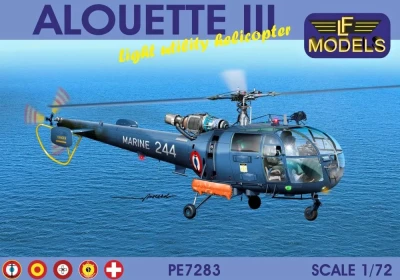 Lf Model P7283 Alouette III Light utility helicopter,5x camo 1/72