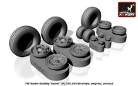 Armory ARAW48405 Hawker-Siddeley Harrier GR.7/GR.9/McDonnell-Douglas AV-B wheels, weighted 1/48