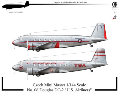 CZECHMASTER CMR-14406 1/144 Douglas DC-2 US Airliners