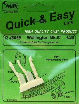 CMK Q48069 Wellington Mk. IC exhaust stubs for Trump 1/48