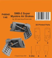CMK P48045 SMB-2 Super Mystere Air Brakes (SP.HOBBY) 1/48