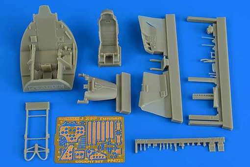 Aires 4725 SAAB J-29 Tunnan cockpit set (PIL.REPL.) 1/48