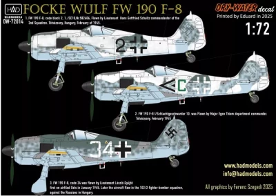 HAD DW72014 Decal Focke-Wulf Fw 190 F-8 (dry-water) 1/72