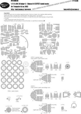 New Ware NWA-M0238 1/72 Mask Tu-16K-26 Badger G EXPERT (TRUMP 01612)