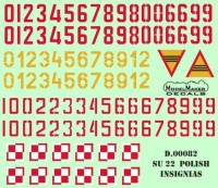 Model Maker Decals D144082 Sukhoi Su-22 Polish insignias 1/144