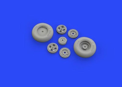 Eduard 632129 Spitfire Mk.IX wheels 4spoke w/smooth tire 1/32